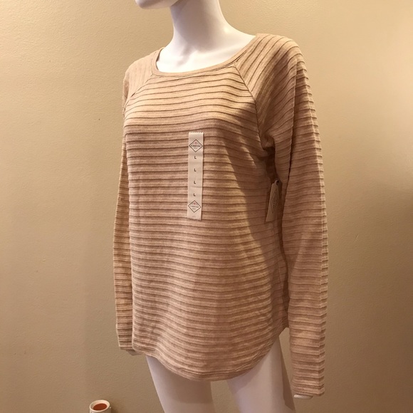 St Johns Bay Sweater NEW Womens Size Large Tan Pullover Light Weight Knit - Picture 6 of 13